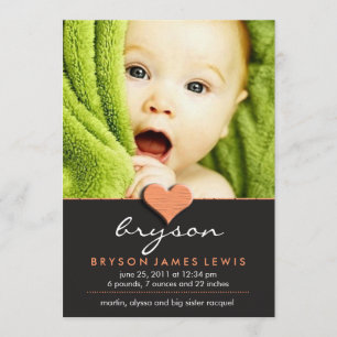 Eenvoudige Chic Baby kondiging Aankondiging