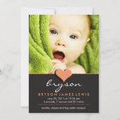 Eenvoudige Chic Baby kondiging Aankondiging (Voorkant)