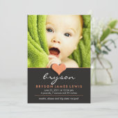 Eenvoudige Chic Baby kondiging Aankondiging (Staand voorkant)