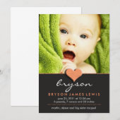 Eenvoudige Chic Baby kondiging Aankondiging (Voorkant / Achterkant)