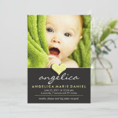 Eenvoudige Chic Baby kondiging Aankondiging (Staand voorkant)