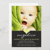 Eenvoudige Chic Baby kondiging Aankondiging (Voorkant / Achterkant)