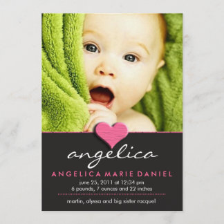 Eenvoudige Chic Baby kondiging Aankondiging