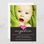 Eenvoudige Chic Baby kondiging Aankondiging (Voorkant / Achterkant)