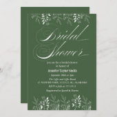 eenvoudige & chic bloemige bruidsdouche met wilde kaart (Voorkant / Achterkant)