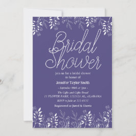 eenvoudige & chic bloemige wilde bloem bruidsdouch kaart