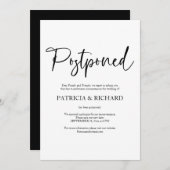 Eenvoudige Chic bruiloft uitgesteld aankondiging (Voorkant / Achterkant)
