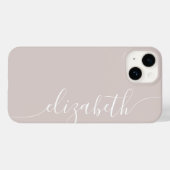 Eenvoudige Chic Calligraphy Name Case-Mate iPhone Case (Achterkant (horizontaal))