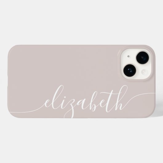 Eenvoudige Chic Calligraphy Name Case-Mate iPhone Case (Achterkant (horizontaal))