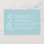 Eenvoudige Chic Calligraphy Weddenschap Details En Informatiekaartje (Voorkant)