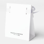 Eenvoudige chic dank u gepersonaliseerde bruiloft bedankdoosjes (Achterkant)