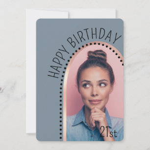 Eenvoudige Chic Elke Leeftijd Verjaardag Roos Gold Kaart