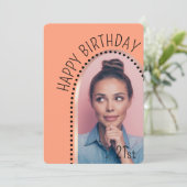 Eenvoudige Chic Elke Leeftijd Verjaardag Roos Gold Kaart (Staand voorkant)