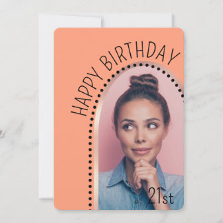 Eenvoudige Chic Elke Leeftijd Verjaardag Roos Gold Kaart