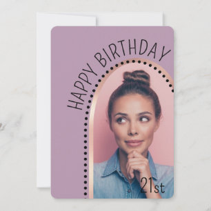 Eenvoudige Chic Elke Leeftijd Verjaardag Roos Gold Kaart