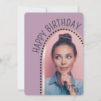 Eenvoudige Chic Elke Leeftijd Verjaardag Roos Gold Kaart