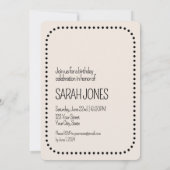 Eenvoudige Chic Elke Leeftijd Verjaardag Roos Gold Kaart (Achterkant)