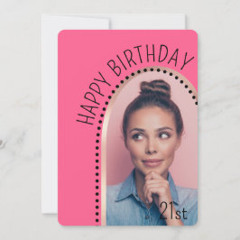 Eenvoudige Chic Elke Leeftijd Verjaardag Roos Gold Kaart