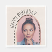 Eenvoudige Chic Elke Leeftijd Verjaardag Roos Gold Servet (Voorkant)