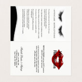 Eenvoudige Chic Eyelash-uitbreidingen na verwijzin Visitekaartje (Binnenkant ongevouwen)