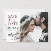 Eenvoudige Chic-fotoweduwnaar Save the Date Magnet Magnetische Uitnodiging (Voorkant)