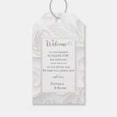 Eenvoudige Chic Ivory White Wedding Favoriet Dank  Cadeaulabel (Voorkant)