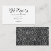 Eenvoudige Chic Marokkaanse Huwelijkscadeau Regist Informatiekaartje (Voorkant / Achterkant)