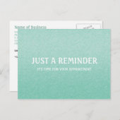 Eenvoudige Chic Mint Green Appointherinnering Briefkaart (Voorkant / Achterkant)