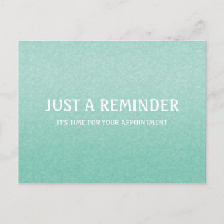 Eenvoudige Chic Mint Green Appointherinnering Briefkaart