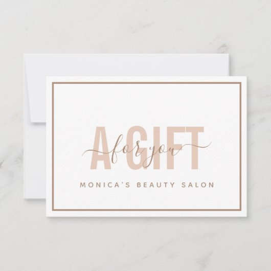 Eenvoudige Chic Modern Peach Typografie & Calligra (Voorkant)