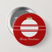 Eenvoudige Chic Ornament Kerstmis Button (Voorkant /achterkant)
