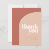 Eenvoudige chic perach terracotta arch Dank u wel (Voorkant)