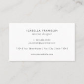 Eenvoudige Chic Professionele Minimalistische Terr Visitekaartje (Achterkant)