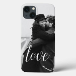 Eenvoudige Chic Romantic Couple Photo Love Case-Mate iPhone Case