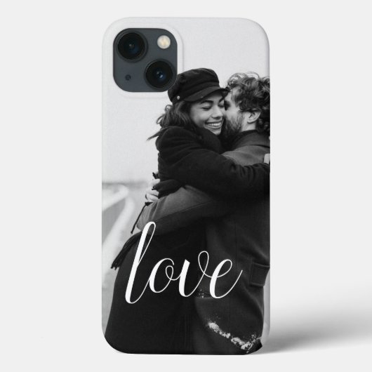Eenvoudige Chic Romantic Couple Photo Love Case-Mate iPhone Case (Achterkant)