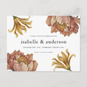 Eenvoudige Chic Rustic Floral Wedding Save the Dat Briefkaart (Voorkant)