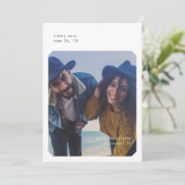 Eenvoudige Chic Save the Date kaart (Staand voorkant)