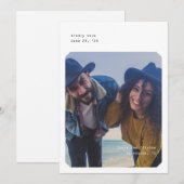 Eenvoudige Chic Save the Date kaart (Voorkant / Achterkant)