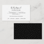 Eenvoudige Chic Script Wedding RSVP Enclosure Kaar Informatiekaartje (Voorkant / Achterkant)