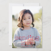 Eenvoudige chic verzenden liefde Valentijnsdag fot Feestdagenkaart (Voorkant)