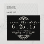 Eenvoudige Chic Wedding Save the Date Briefkaart (Voorkant / Achterkant)