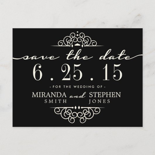 Eenvoudige Chic Wedding Save the Date Briefkaart (Voorkant)