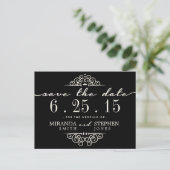 Eenvoudige Chic Wedding Save the Date Briefkaart (Staand voorkant)