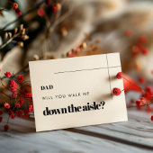 Eenvoudige chic Wil je me door het gangpad laten l Kaart