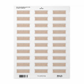 Eenvoudige Chic Witte Getypte Script Etiket (Full Sheet)