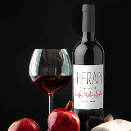 Eenvoudige Chic Zwart En Wit Humor Over Echtscheid Wijn Etiket