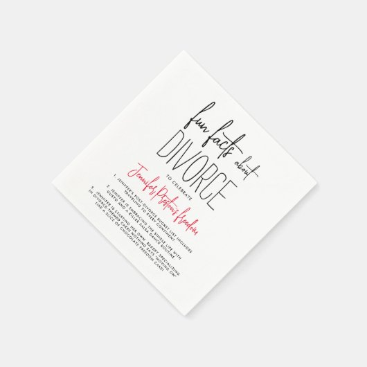 Eenvoudige Chic Zwarte En Witte Echtscheiding Leuk Servet (Hoek)