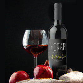 Eenvoudige Chic Zwarte Gele Scheiding Breuk Naam Wijn Etiket