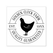 Eenvoudige Chicken Egg Business Round Zelfinktende Stempel (Design)
