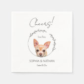Eenvoudige Chihuahua Hond Bruiloft Cocktail servet (Voorkant)